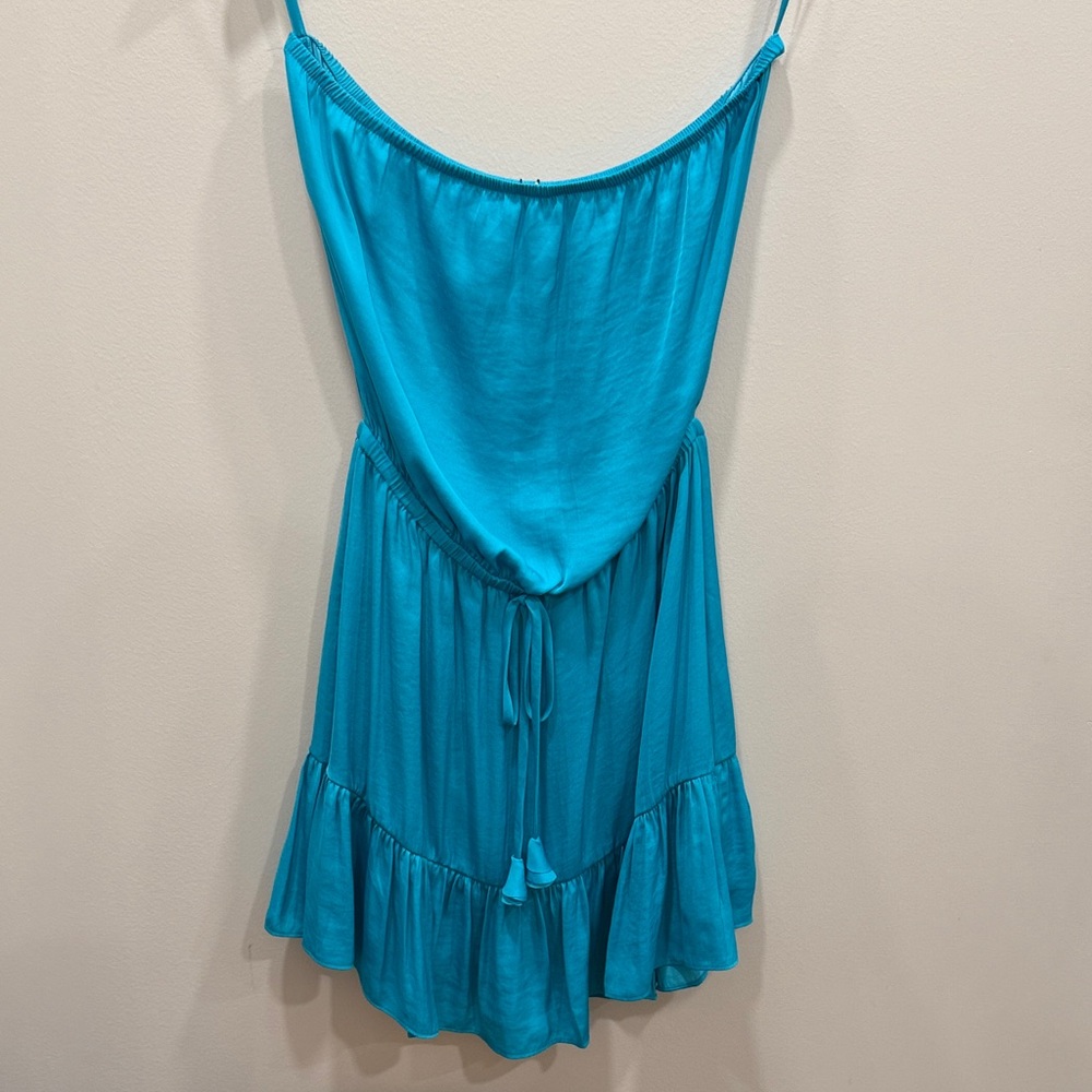 NWT Strapless Naked Zebra Blue Mini Dress